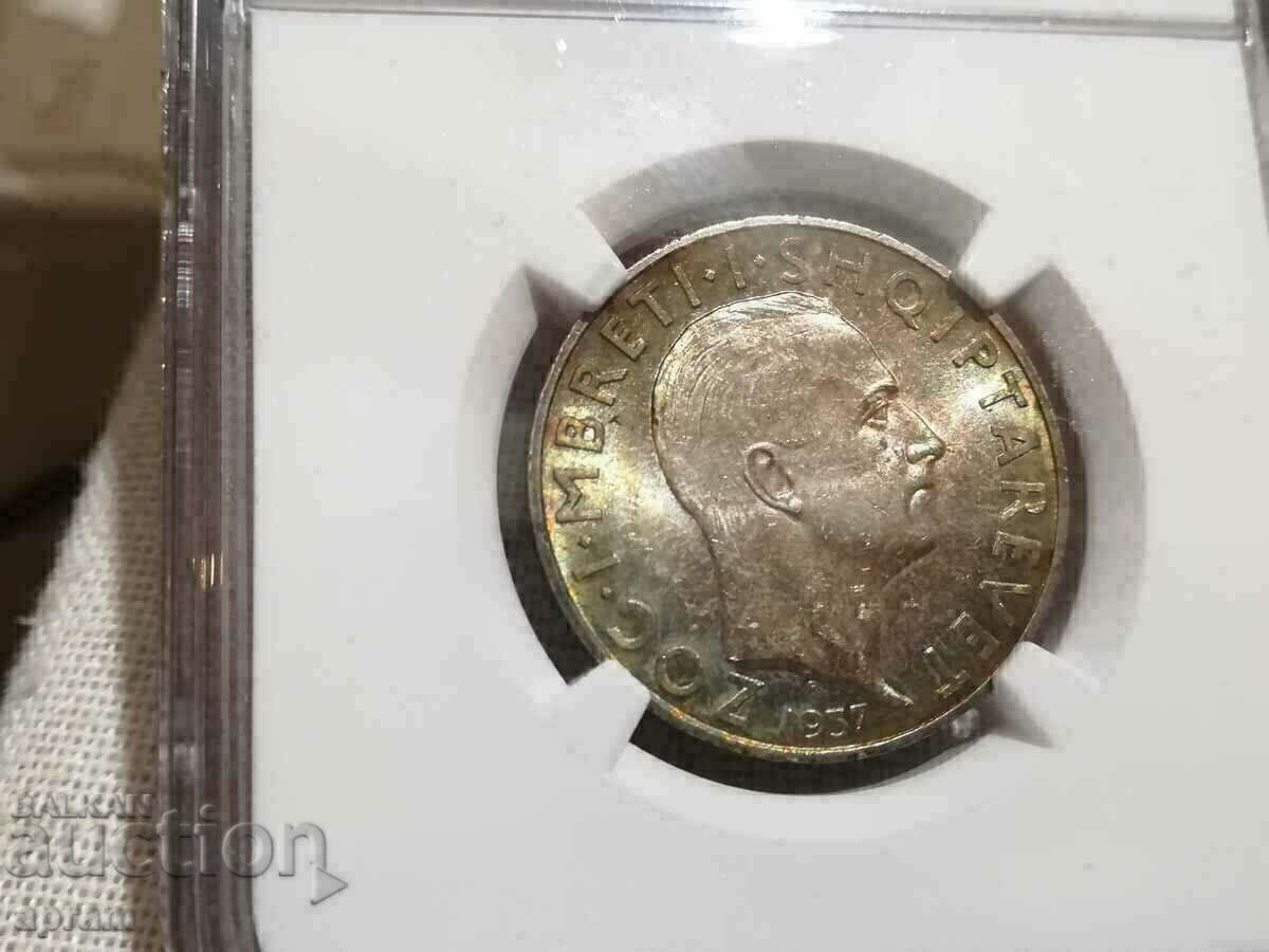 2 Frangara 1937R Topgrade. Albania. 2 Frangara 1937R Topgrade. Albania.