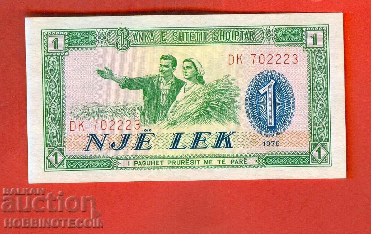 ALBANIA ALBANIA 1 Light issue issue 1976 NEW UNC DK ALBANIA ALBANIA 1 Light issue issue 1976 NEW UNC DK