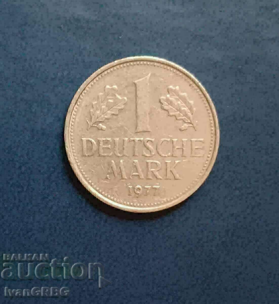1 марка 1977 Германия ФРГ буква G Γερμανία 1 Μάρκο
