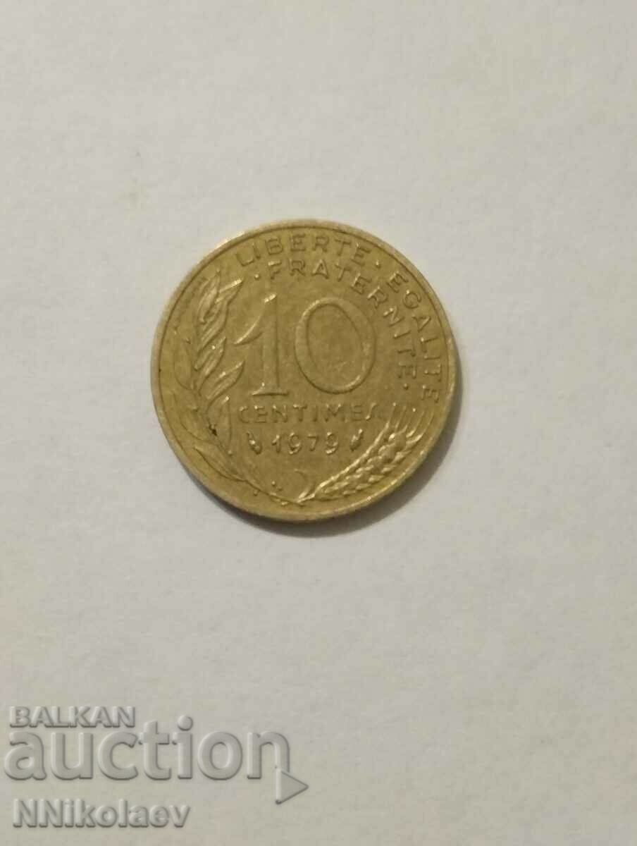 Γαλλία 10 εκατοστά 1979 με τιμή 1.00 BGN | € 0.51