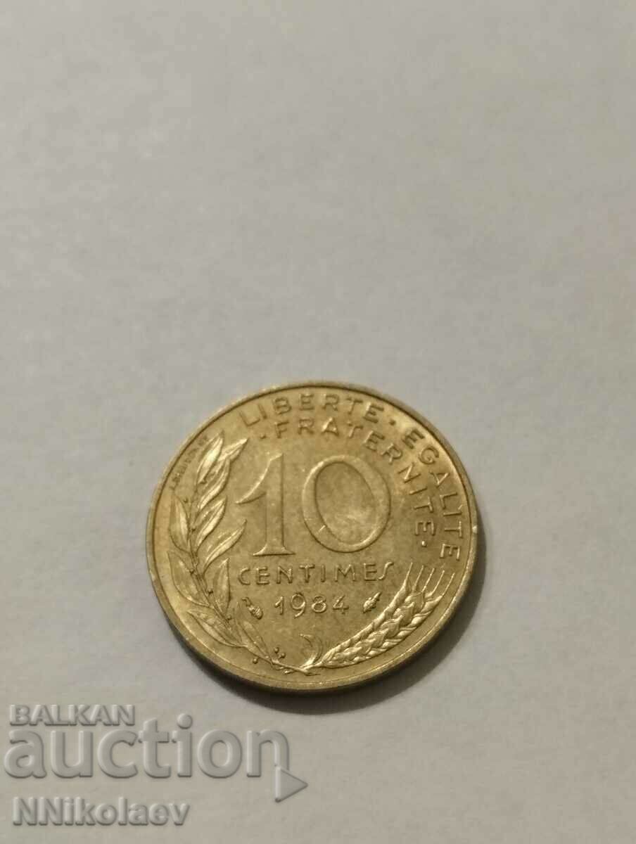 Γαλλία 10 εκατοστά 1984 με τιμή 1.00 BGN | € 0.51
