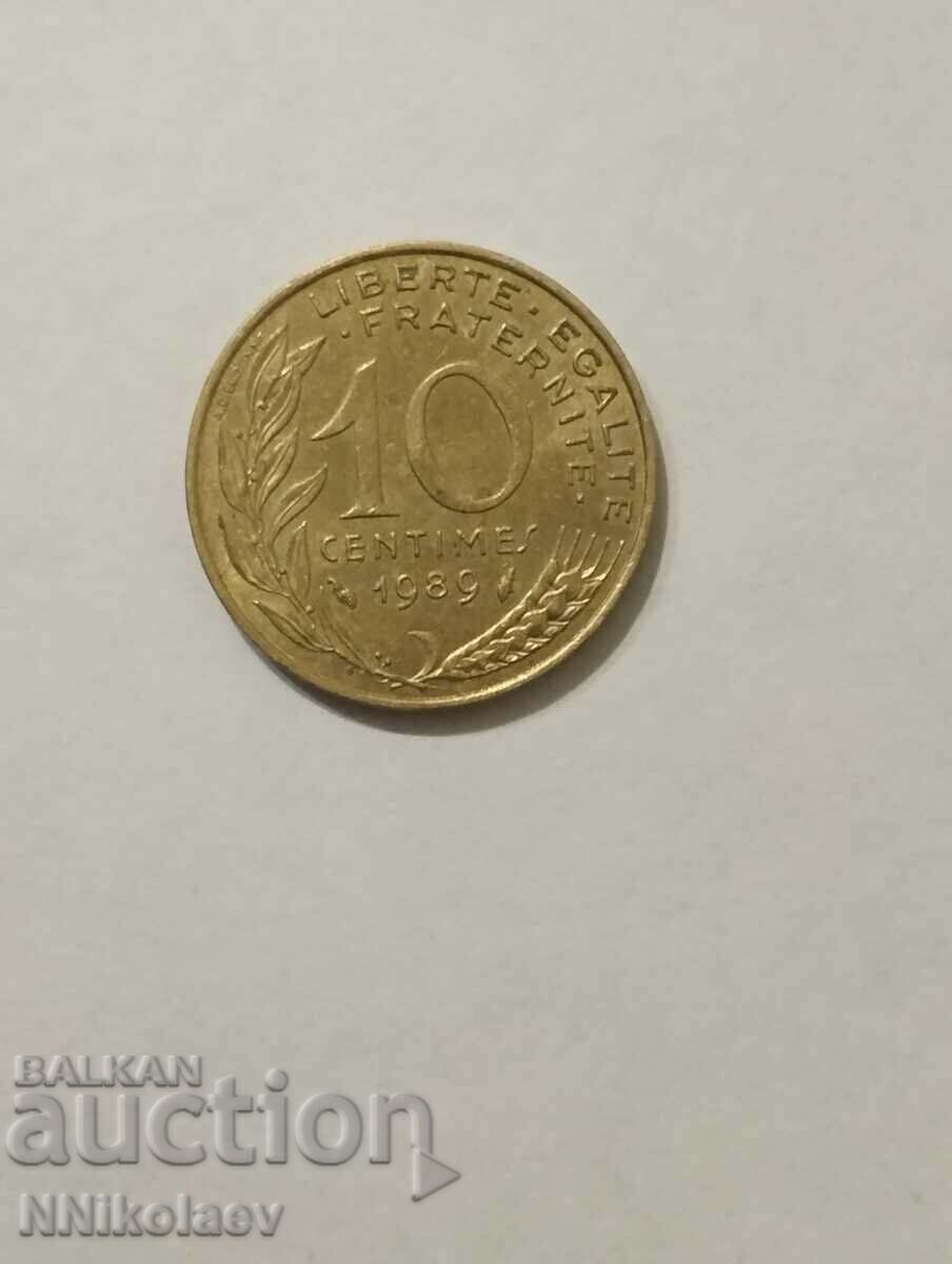 Franta 10 centimes 1989 cu preț 1.00 BGN | € 0.51 Franta 10 centimes 1989 cu preț 1.00 BGN | € 0.51