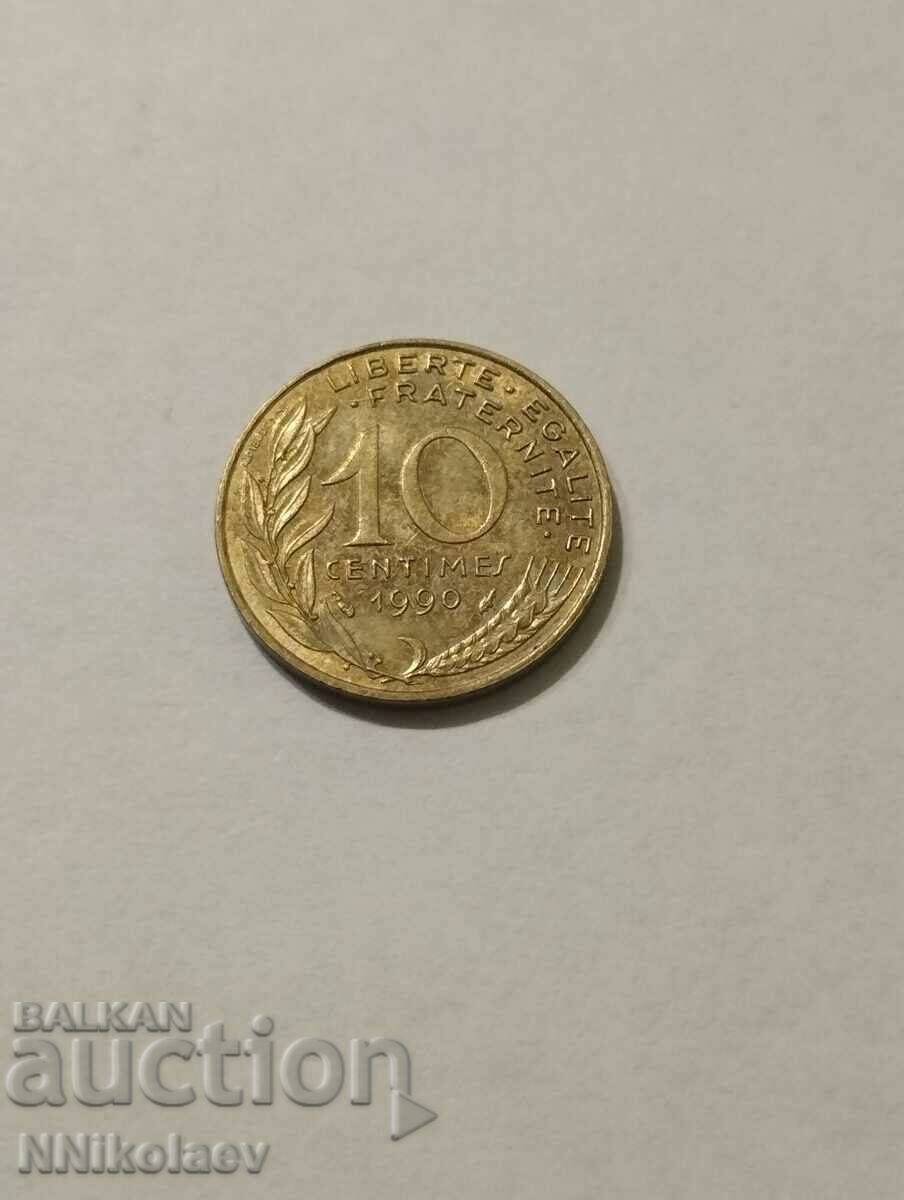 France 10 centimes 1990