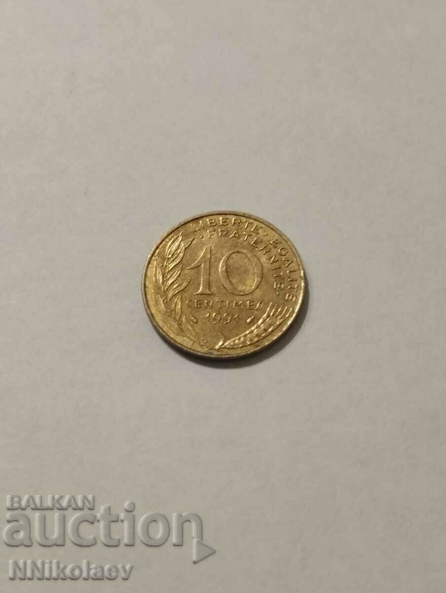 Franta 10 centimes 1991