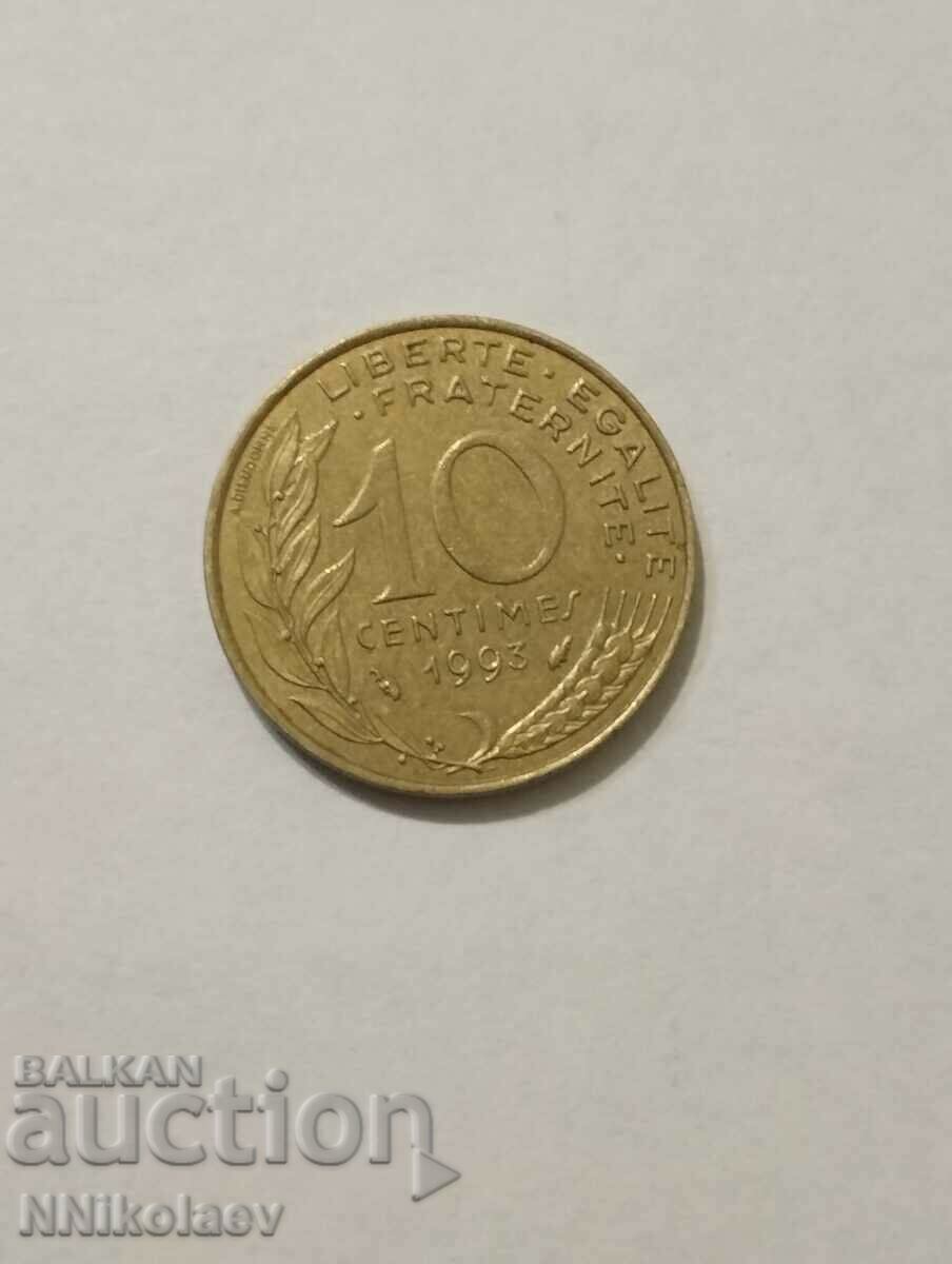 Franta 10 centimes 1993 cu preț 1.00 BGN | € 0.51 Franta 10 centimes 1993 cu preț 1.00 BGN | € 0.51
