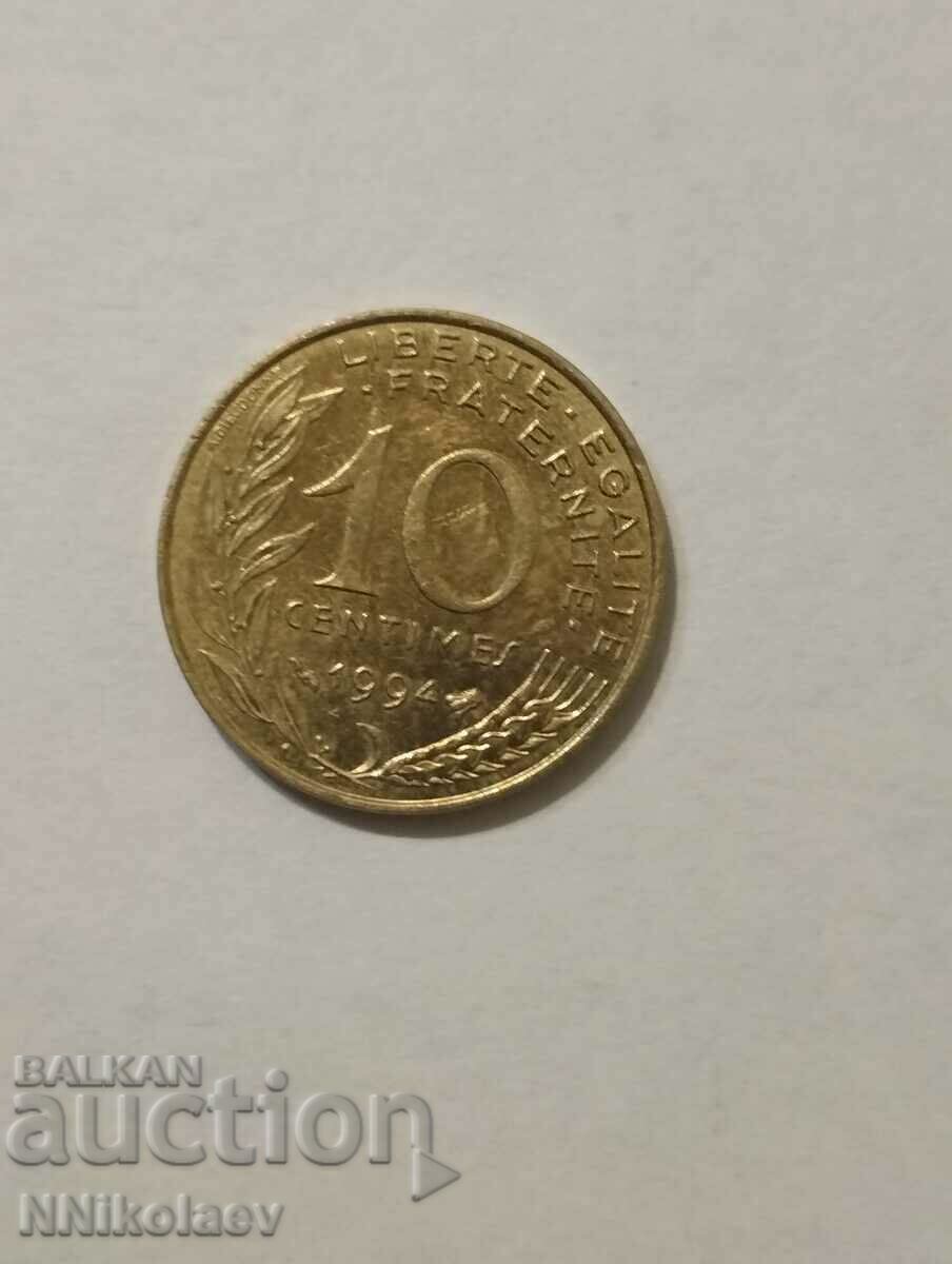France 10 centimes 1994 with price 1.00 BGN | € 0.51 France 10 centimes 1994 with price 1.00 BGN | € 0.51