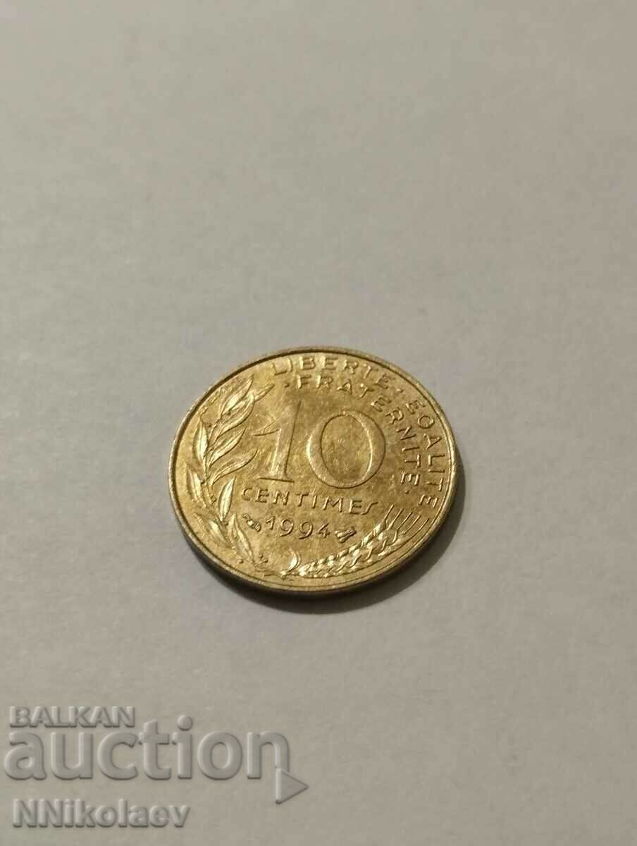 France 10 centimes 1994