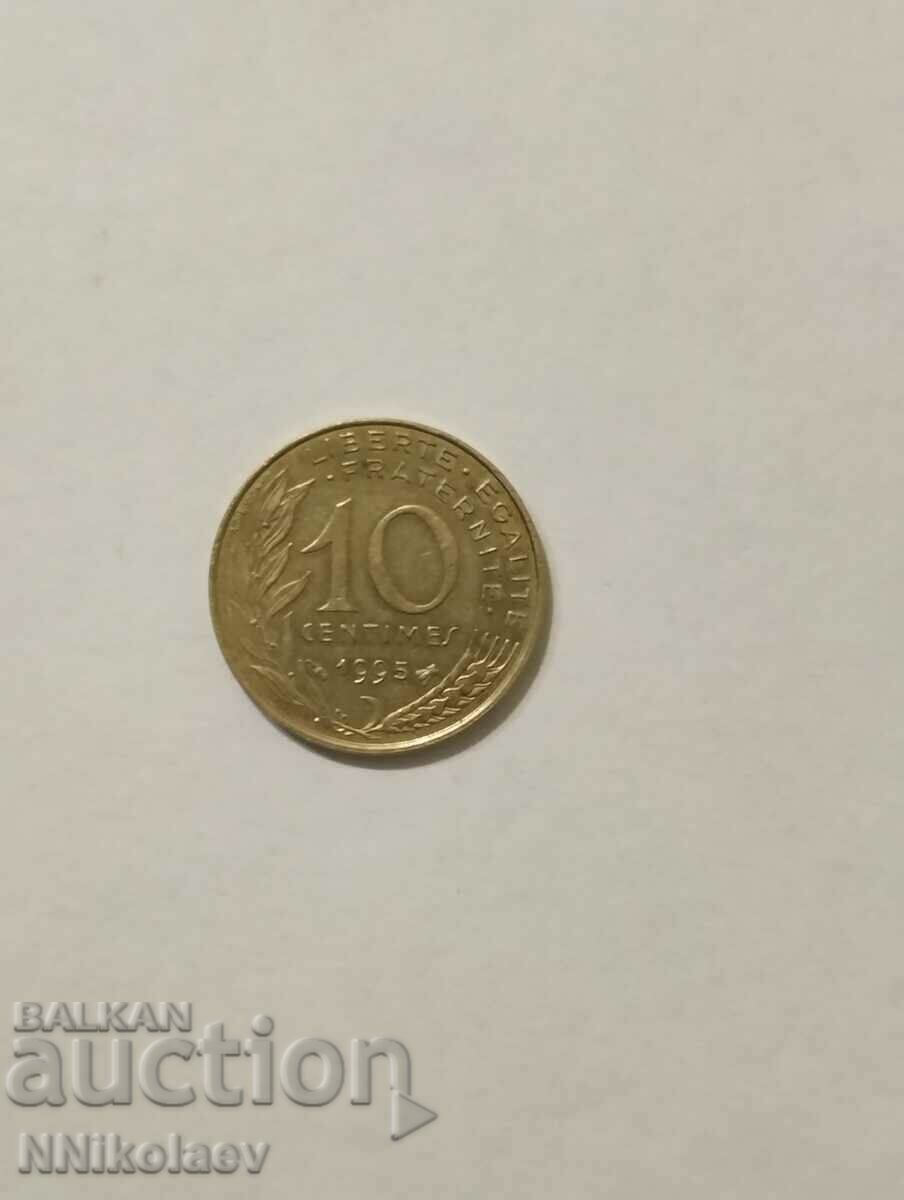 Franta 10 centimes 1995 cu preț 1.00 BGN | € 0.51 Franta 10 centimes 1995 cu preț 1.00 BGN | € 0.51