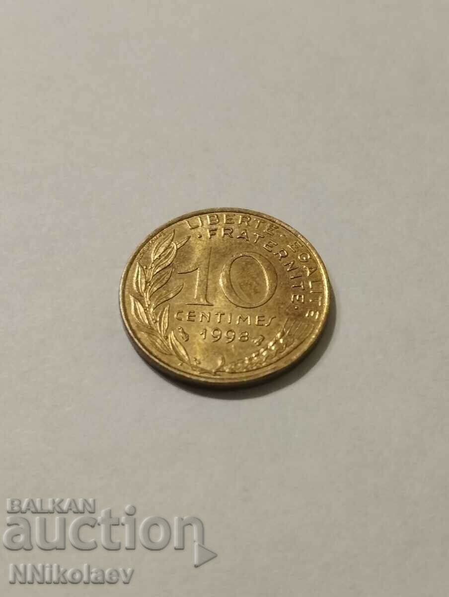 France 10 centimes 1998