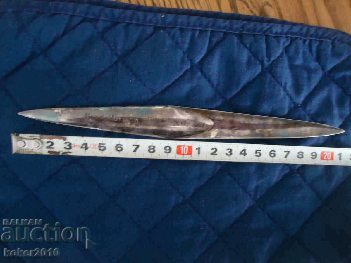 Auction  Letter knife silver plated
