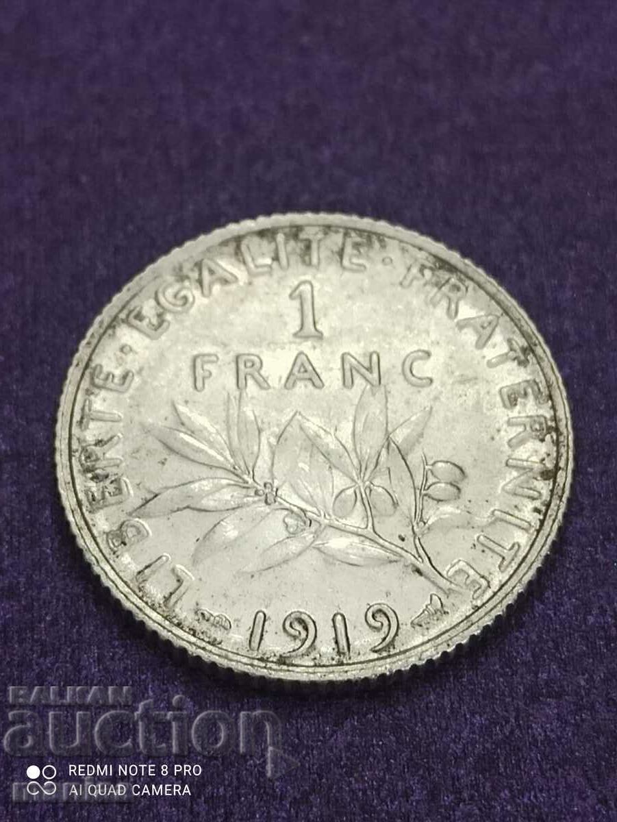 1 silver franc 1919 1 silver franc 1919