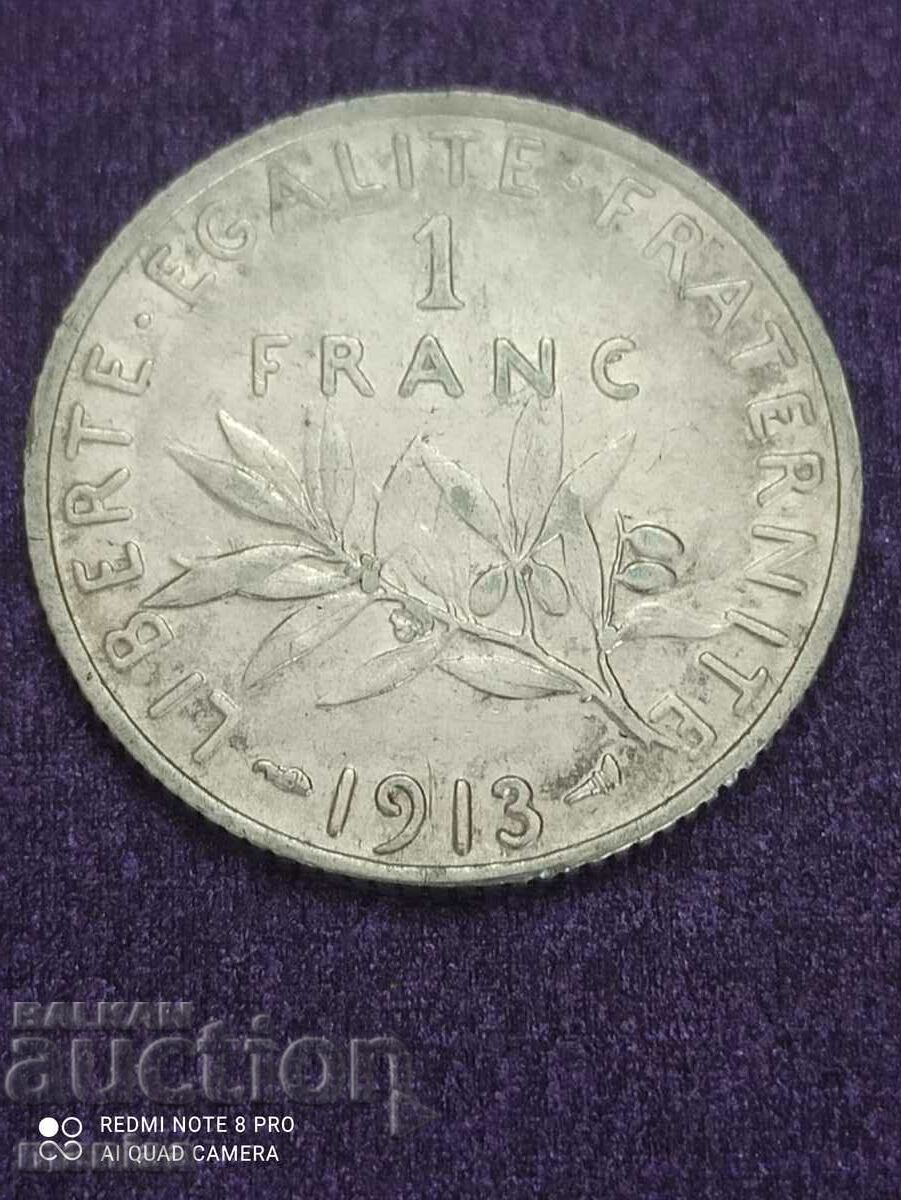 1 ασημένιο φράγκο 1913