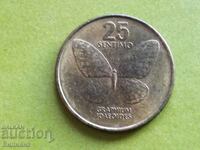 25 centimos Republica Filipine Unc