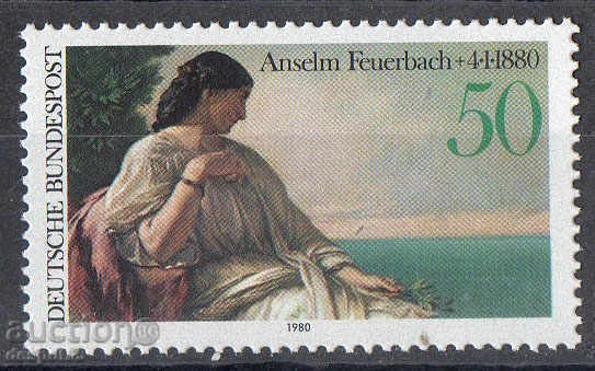 1980. Германия. 100 г. от смъртта на Анс. Фьоербах, художник