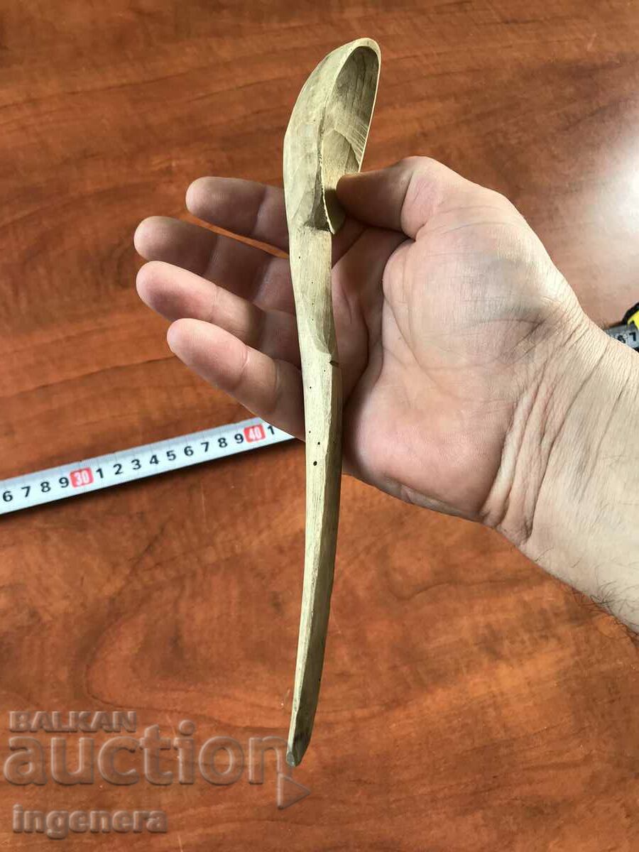Auction ANTIQUE HAND CARVED WOODEN SPOON Auction ANTIQUE HAND CARVED WOODEN SPOON
