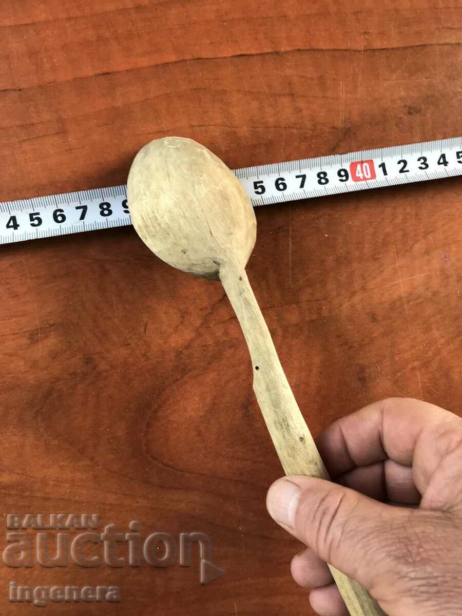 ANTIQUE HAND CARVED WOODEN SPOON - 5 ANTIQUE HAND CARVED WOODEN SPOON - 5