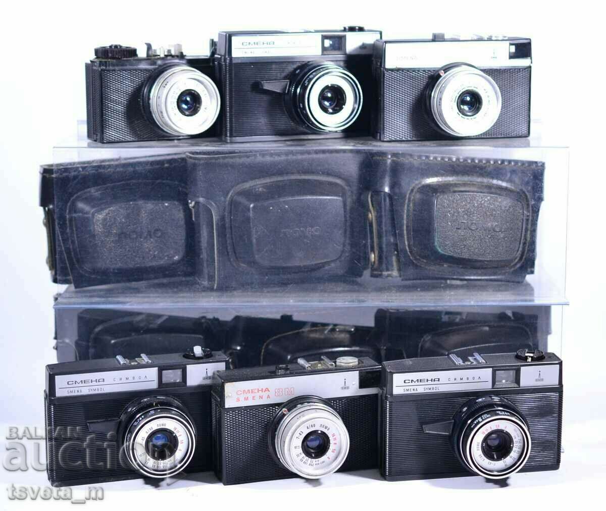 Лот от 6 бр. фотоапарати СМЯНА - за ремонт или части