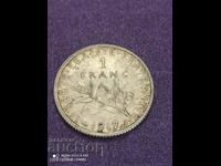 1 франк 1917  година сребро