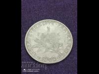 1 franc argint anul 1902