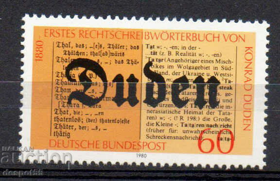 1980. Germania. 100 de ani de primul dicționar al lui Konrad Duden.