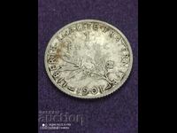 1 franc 1901 silver