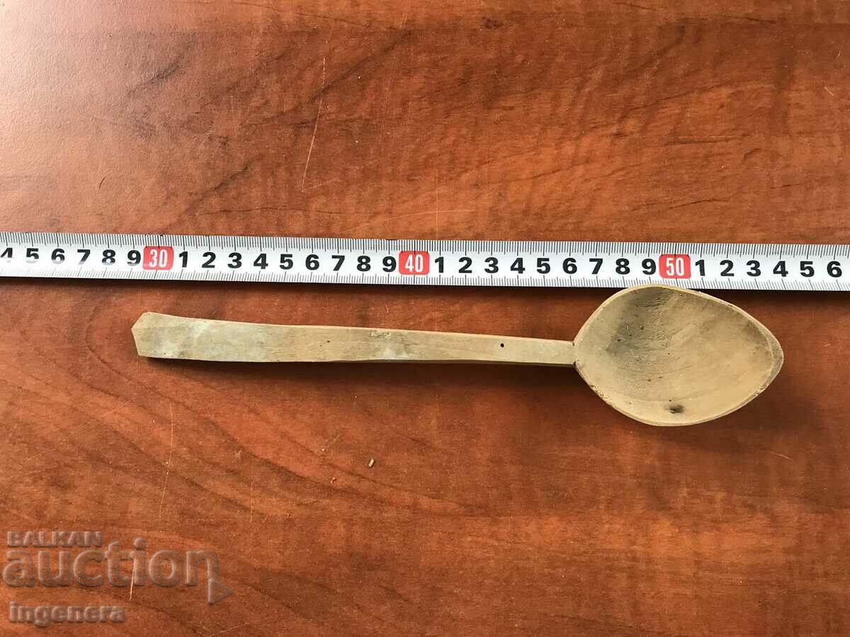 ANTIQUE HAND CARVED WOODEN SPOON
