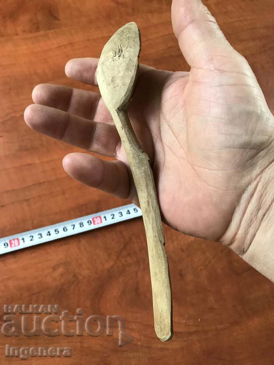 ANTIQUE HAND CARVED WOODEN SPOON - 5 ANTIQUE HAND CARVED WOODEN SPOON - 5