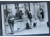 Fotografie veche Strada Franței cu magazine de fotografie de artă