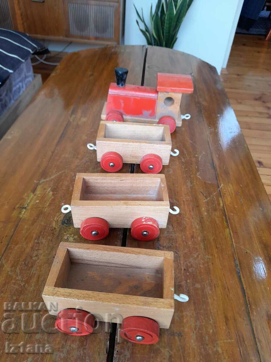 Delivery of Old wooden train