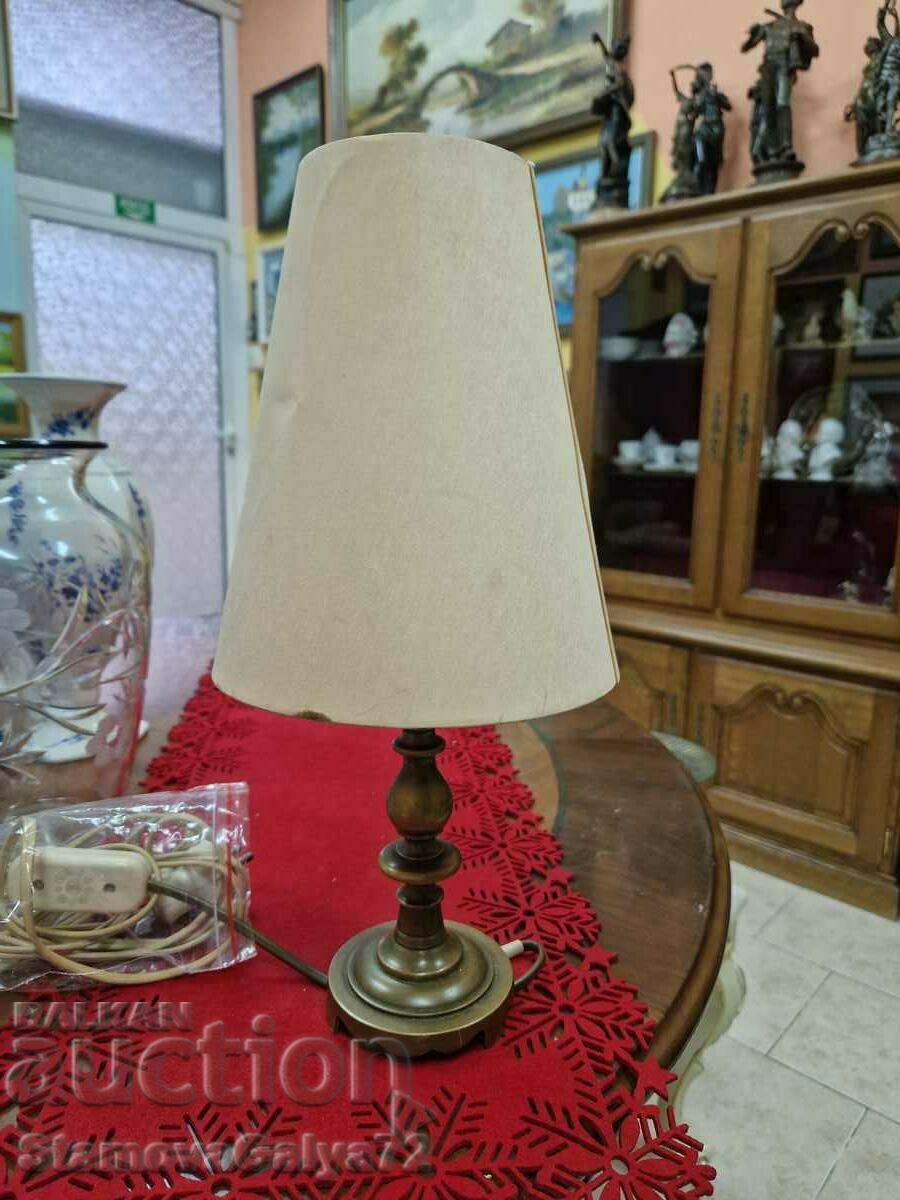 A lovely antique French bronze bedside lamp