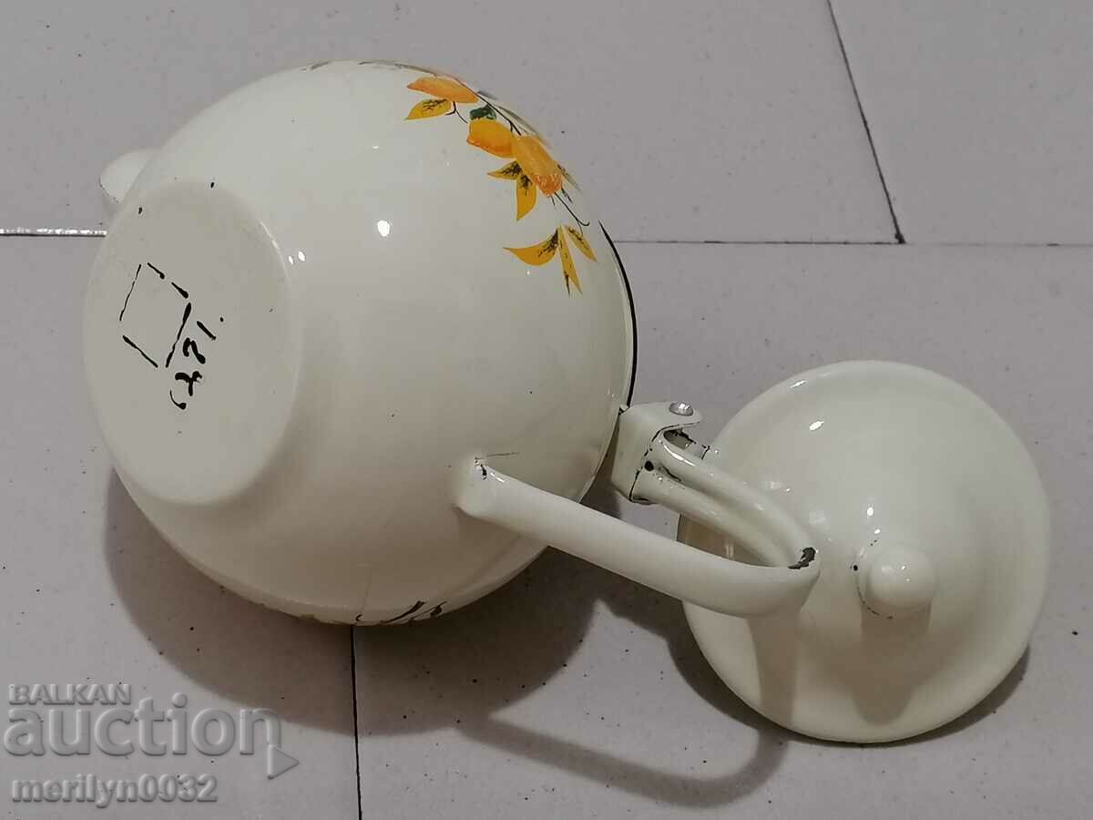 Enamelled teapot made of salt container with enamel - 5 Enamelled teapot made of salt container with enamel - 5