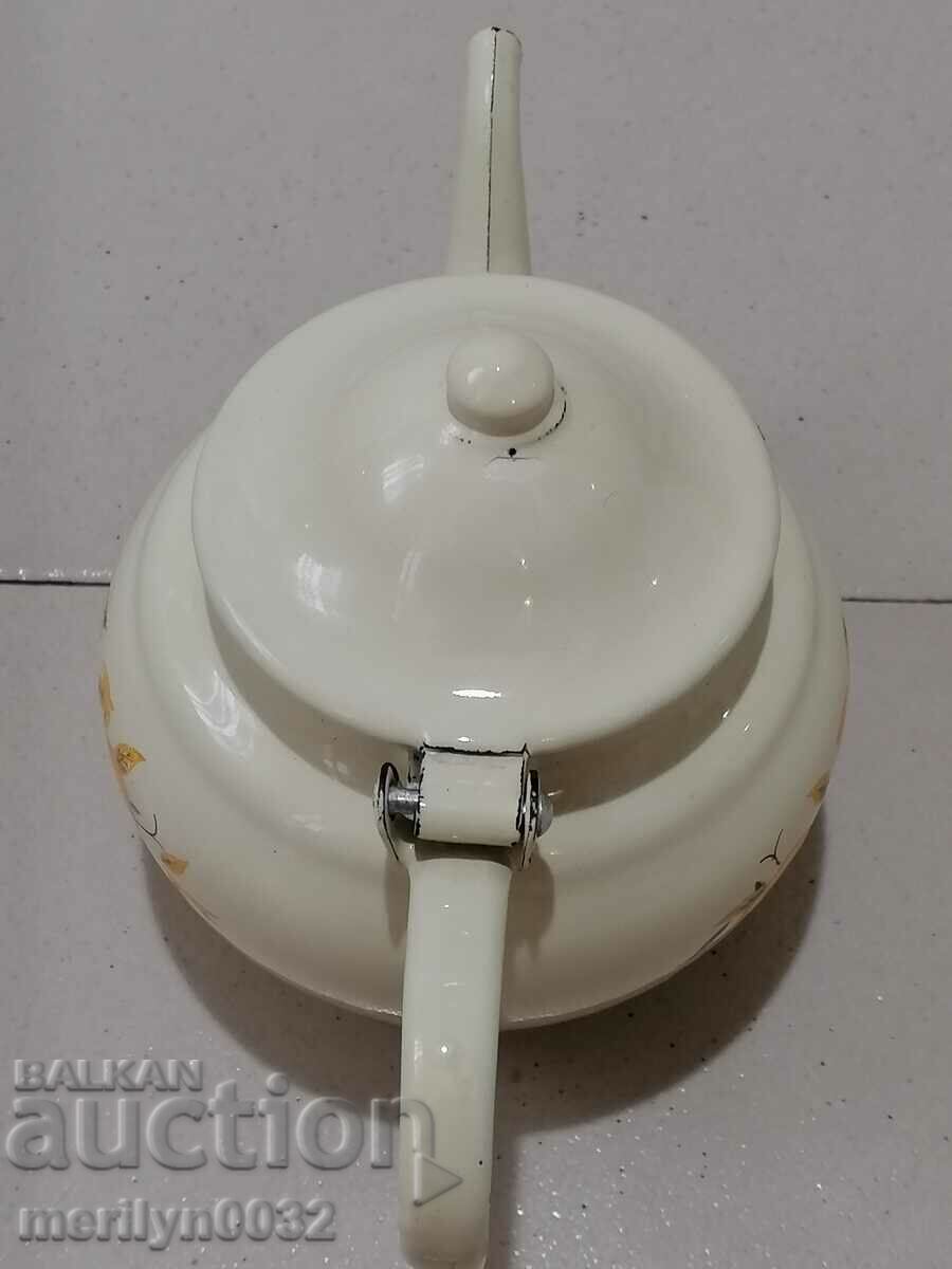 Enamelled teapot made of salt container with enamel - 7 Enamelled teapot made of salt container with enamel - 7