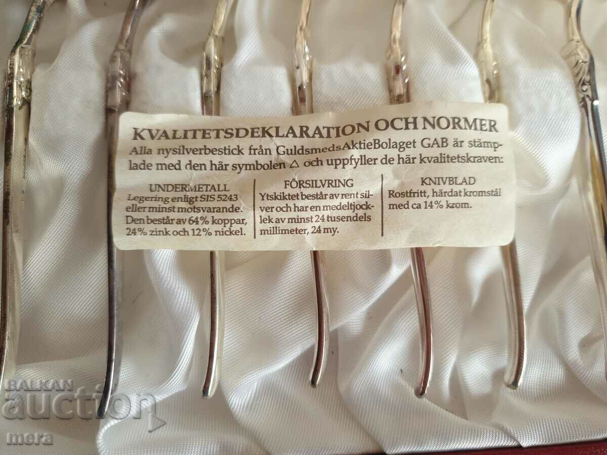 Auction Set of antique silver plated coffee spoons. Auction Set of antique silver plated coffee spoons.