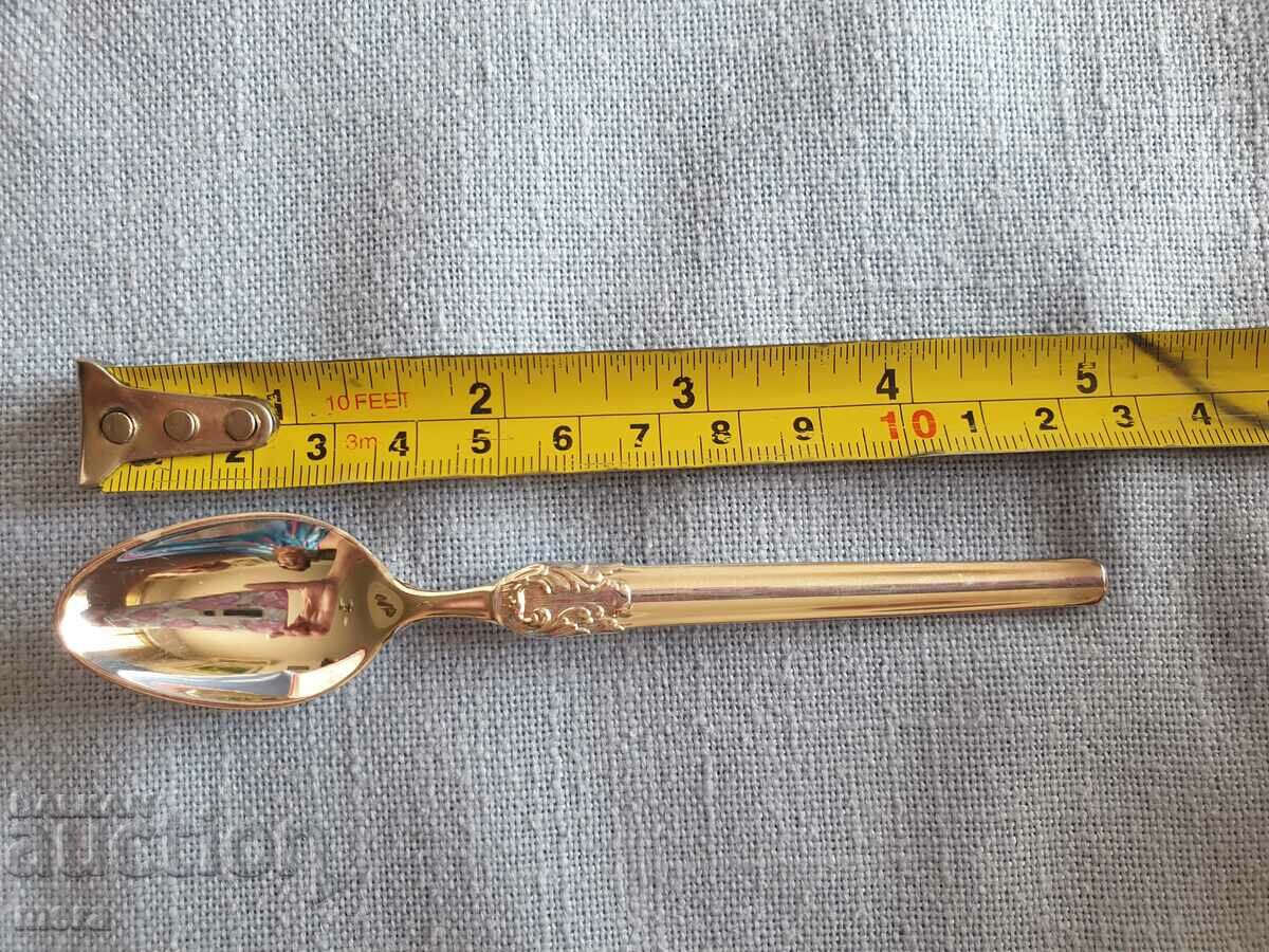 Set of antique silver plated coffee spoons. - 5 Set of antique silver plated coffee spoons. - 5