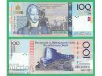 (¯`'•.¸ HAITI 100 Gourdes 2016 (Anniversary) UNC ¸.•'´¯)