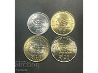 Индия 2 ,5, 10, 20 рупии 2022 г. 4 монети