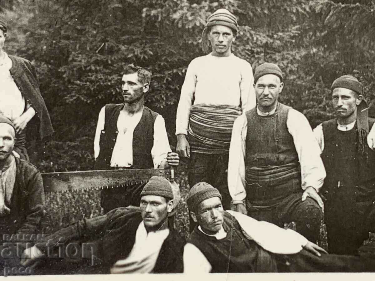 Auction  Pomachi woodcutters in the Rhodopes old photo
