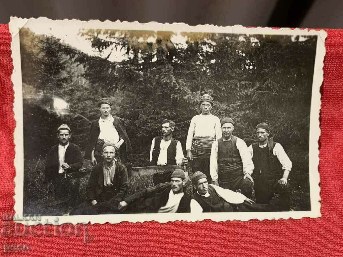 Delivery of Pomachi woodcutters in the Rhodopes old photo