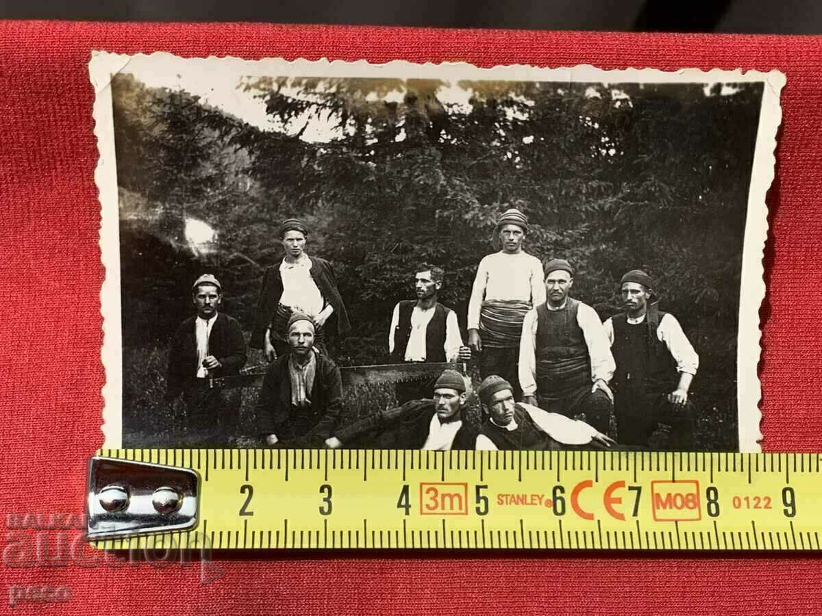Pomachi woodcutters in the Rhodopes old photo - 5