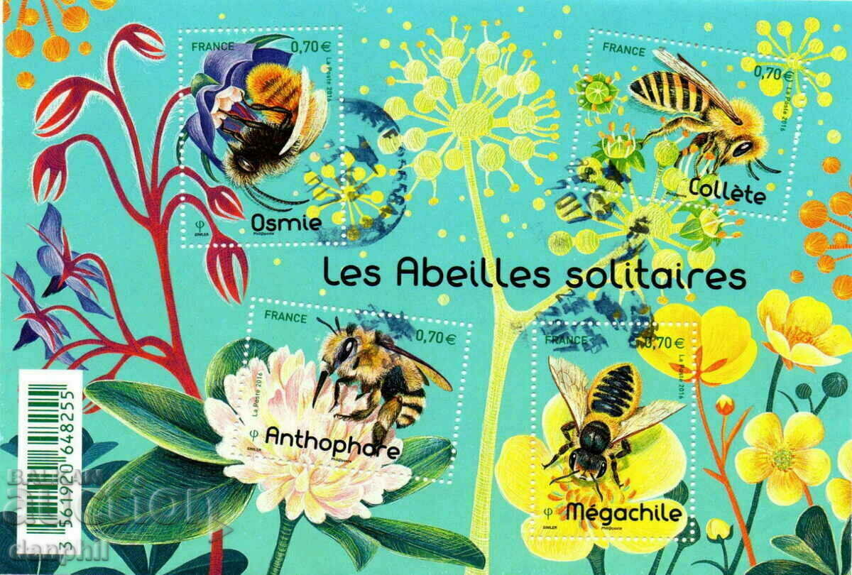 Γαλλία 2016 Block "Solitary Bees" Y&T F5052 γραμματόσημο, /μεταχειρισμένο/