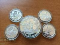 RARE SET 300 YEARS OF RUSSIAN FLEET-SILVER!