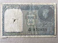 Индия Великобритания 1 рупия 1940 Джордж VI световна война