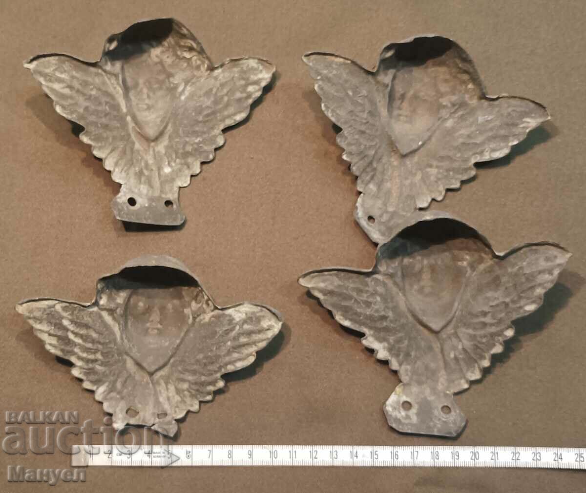 Δημοπρασία Παλιά ορειχάλκινα χερουβείμ 4 τεμάχια. Δημοπρασία Παλιά ορειχάλκινα χερουβείμ 4 τεμάχια.