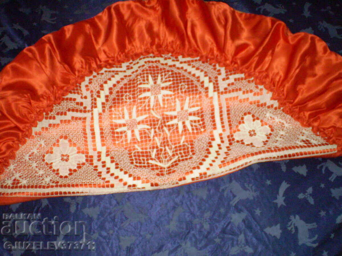 Retro handmade cushion fillet red satin with price 149.00 BGN | € 76.18 Retro handmade cushion fillet red satin with price 149.00 BGN | € 76.18