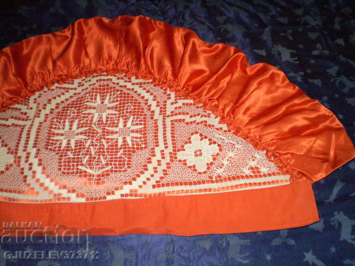 Retro handmade cushion fillet red satin - 6 Retro handmade cushion fillet red satin - 6