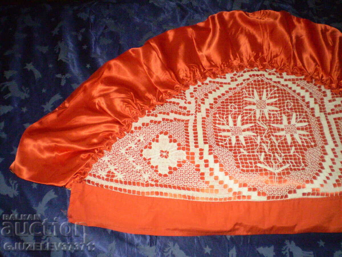 Retro handmade cushion fillet red satin - 7 Retro handmade cushion fillet red satin - 7