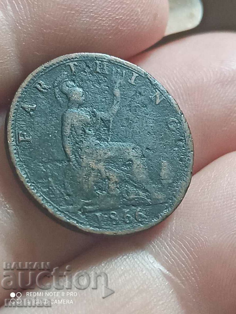 Δημοπρασία 1 farthing 1866