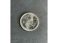 Канада 25 цент 2008 г.