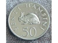 50 de cenți Tanzania 1990