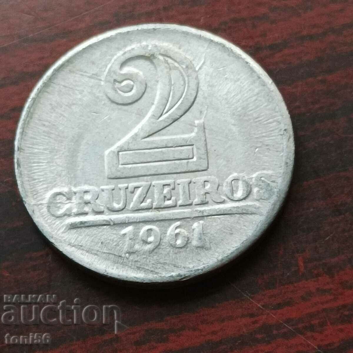 Brazil 2 Cruzeiros 1961